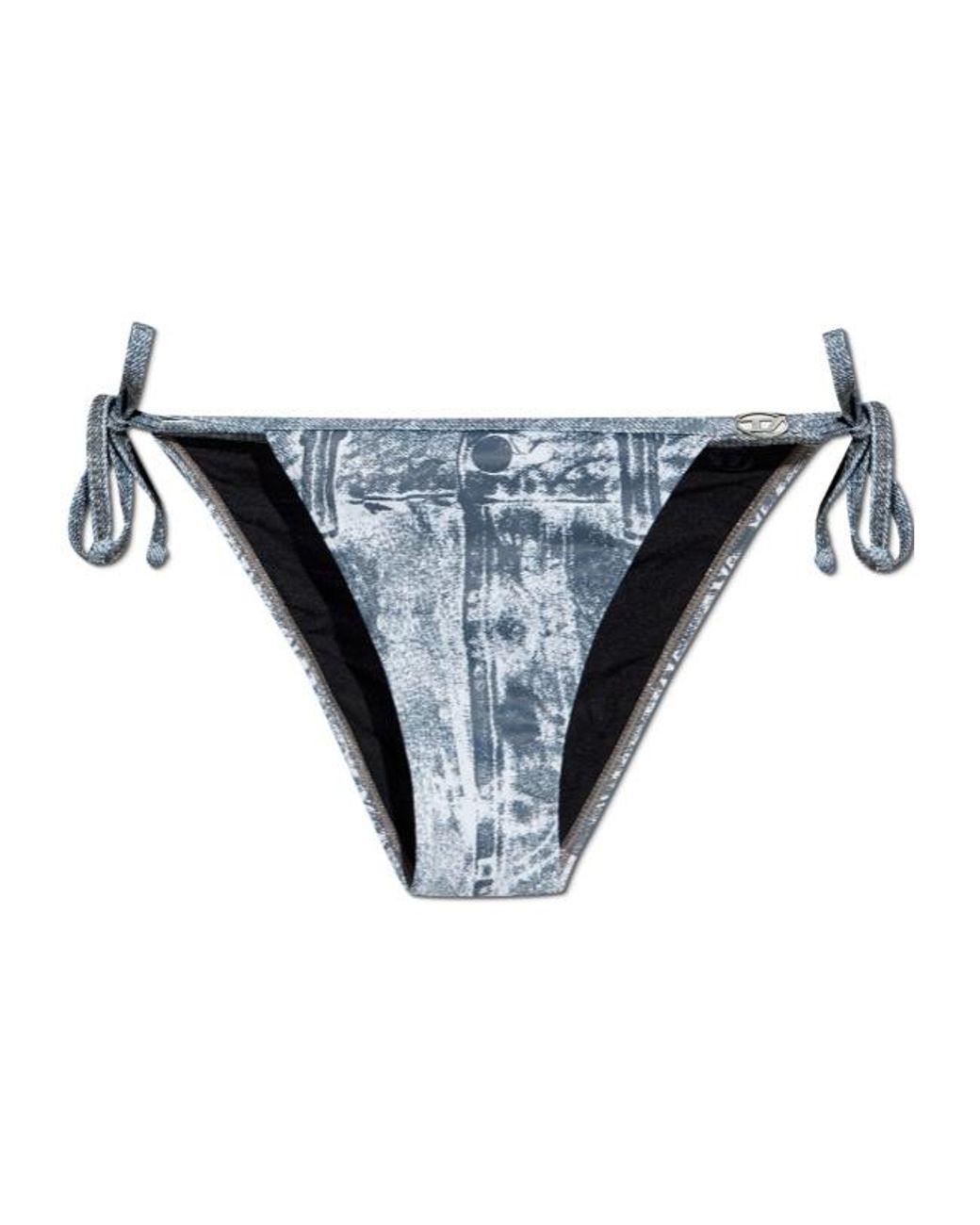 DIESEL Blue Brigittes-Dnm Tie-Side Bikini Bottoms