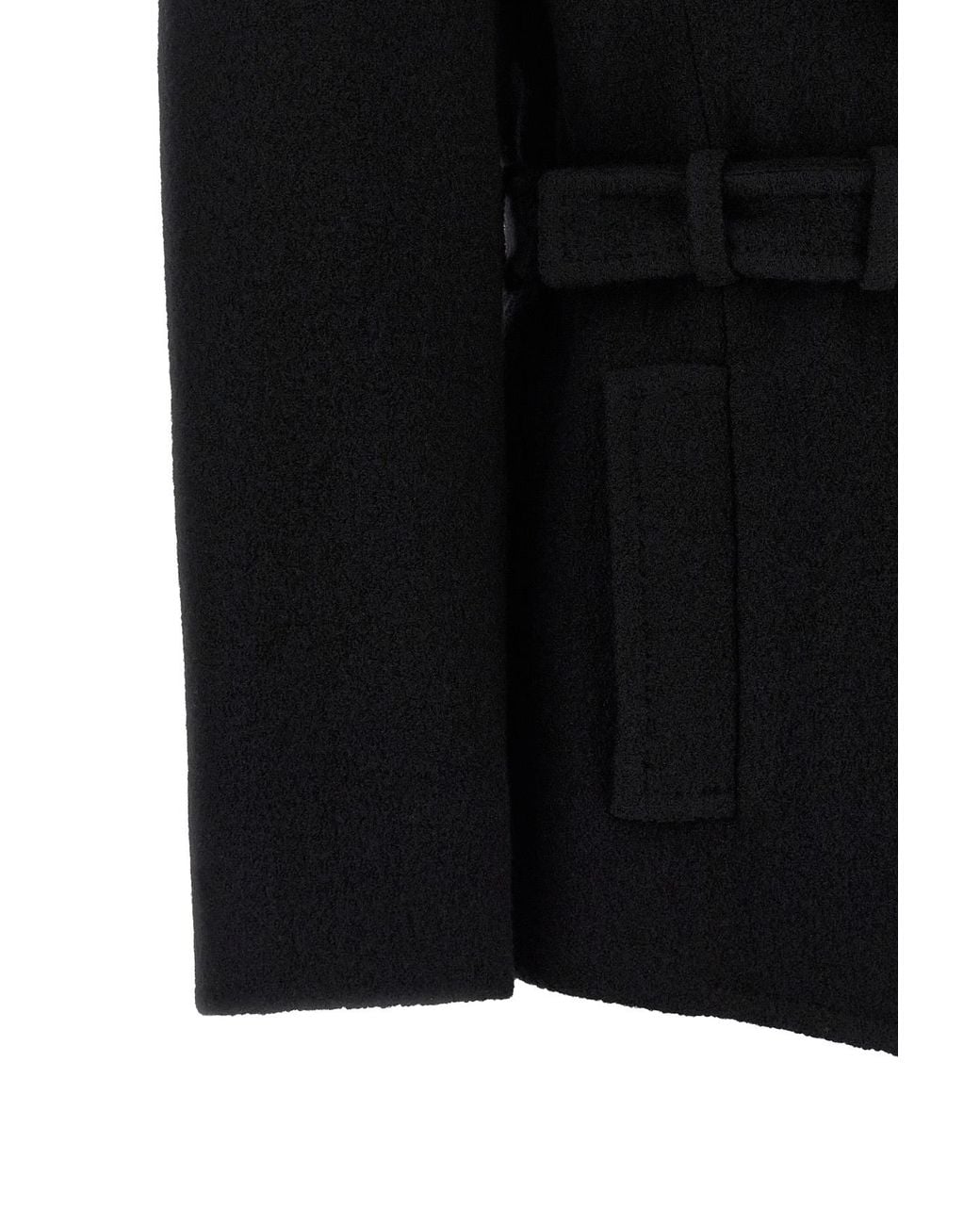 Balmain Black Belted Buckle Blazer