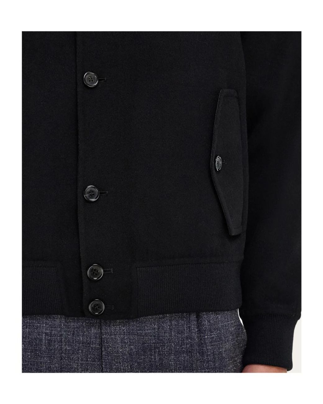 Ferragamo Black Wool And Cashmere Blouson for men