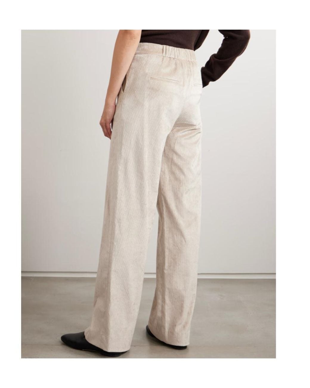 Veronica Beard Natural Wide-Leg Casual Pants