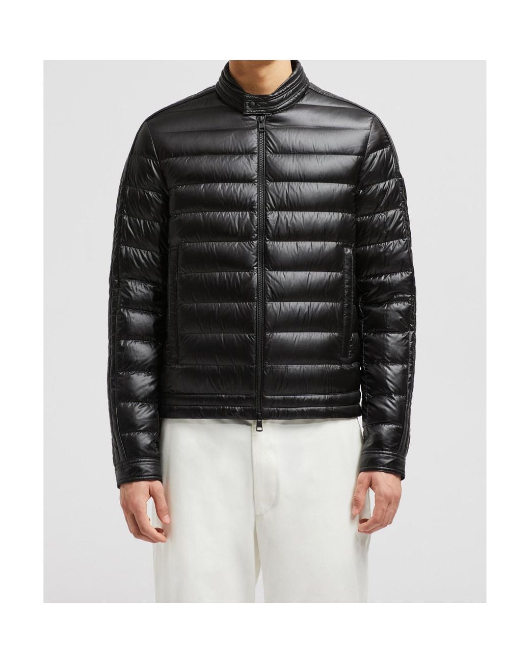 Moncler Black Jacobus Zip-Up Padded Jacket for men
