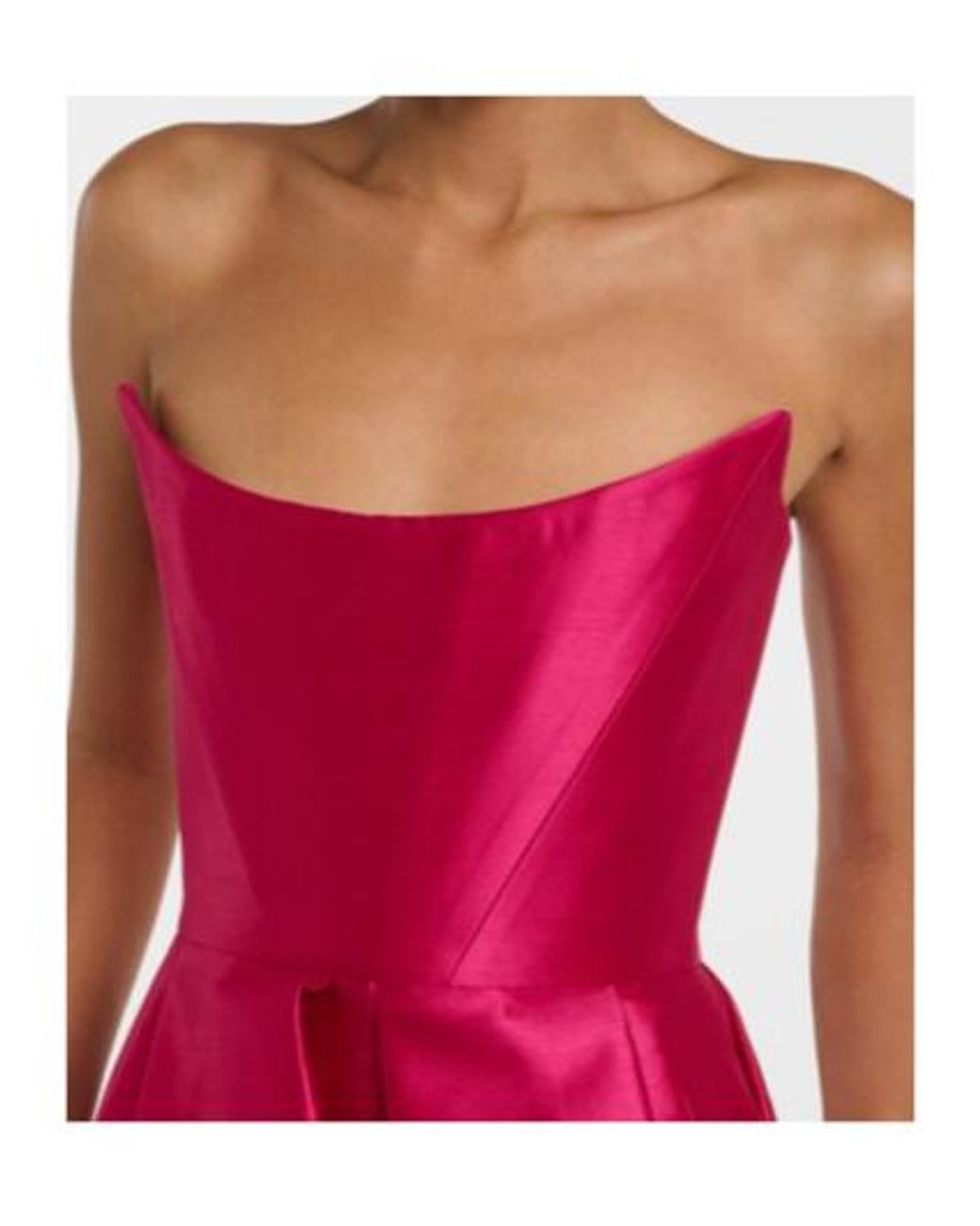 Alex Perry Red Strapless Midi Dress