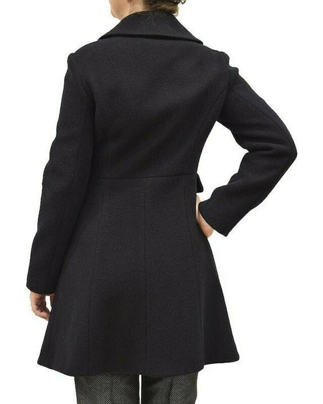 Emporio Armani Black Double-Breasted Coat