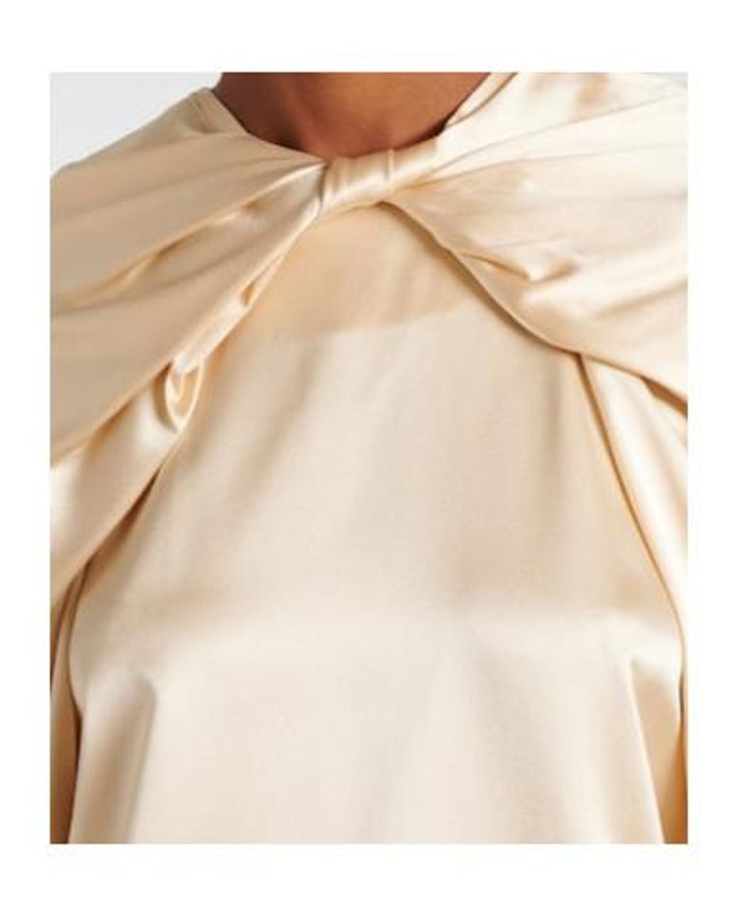 Max Mara Natural Elegante Key Torchon Silk Satin Blouse