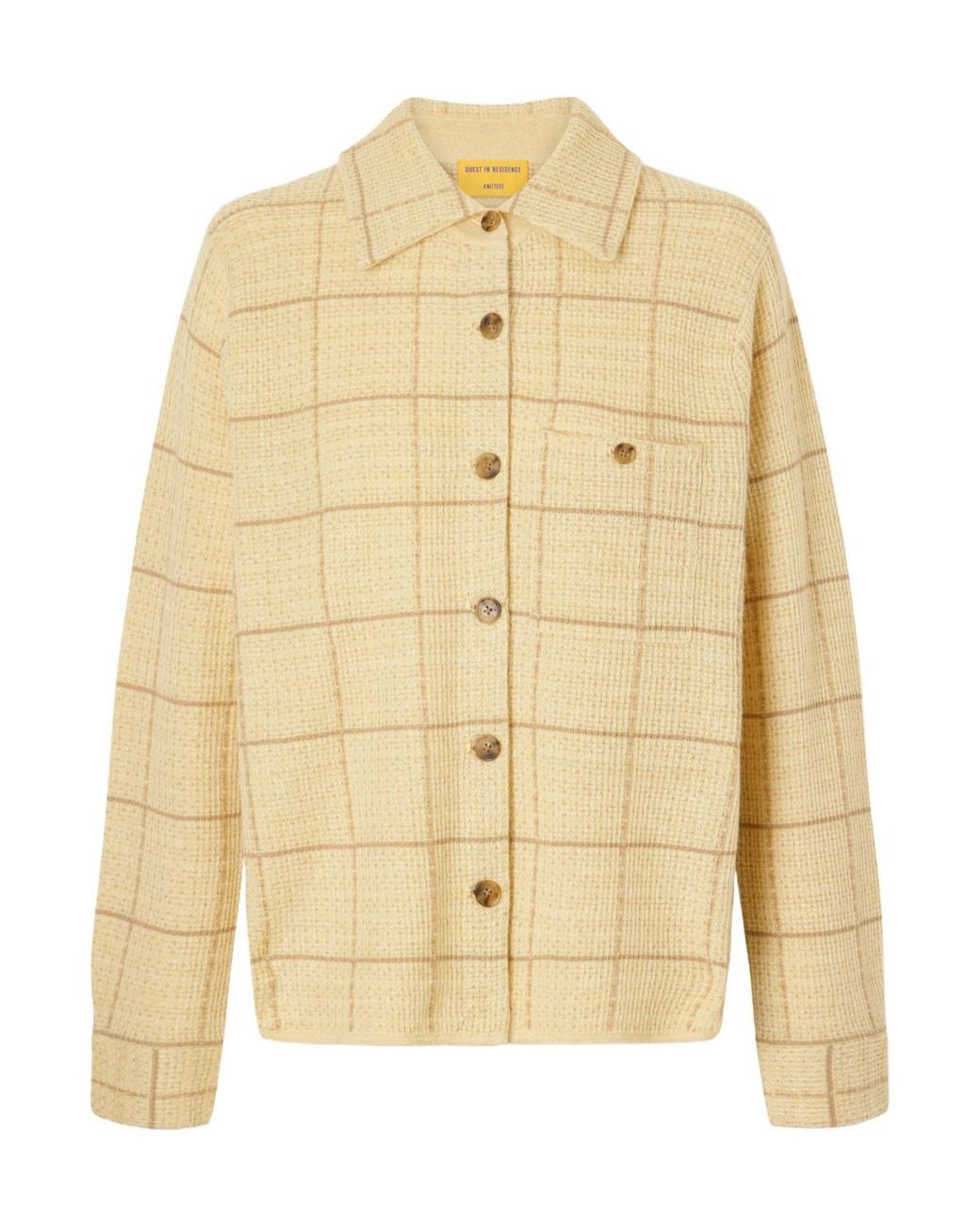 Guest In Residence Natural Plaid Long-Sleeve Shirt