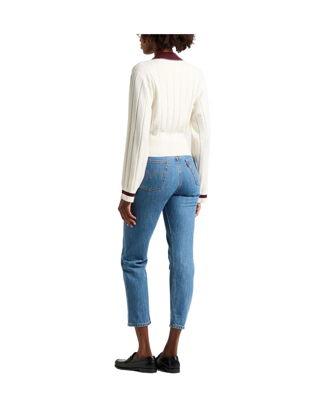 Brunello Cucinelli White Twotone Cashmere Knit Sweater