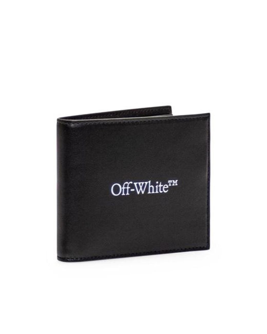 Off-White c/o Virgil Abloh Black Logo Printed Bi-Fold Wallet for men