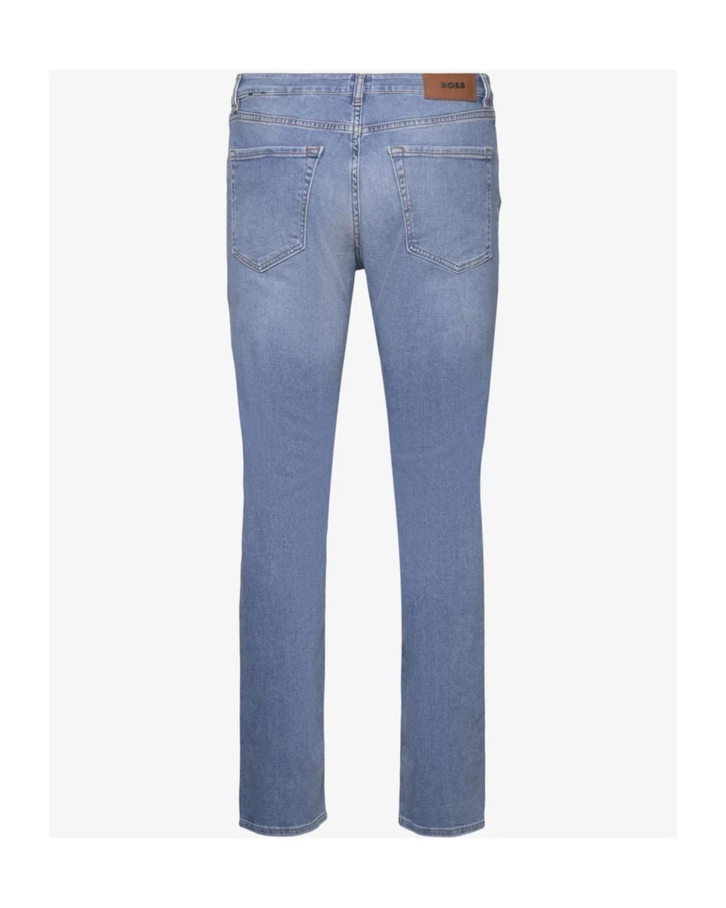 Boss Blue Belt-Loop Jeans for men