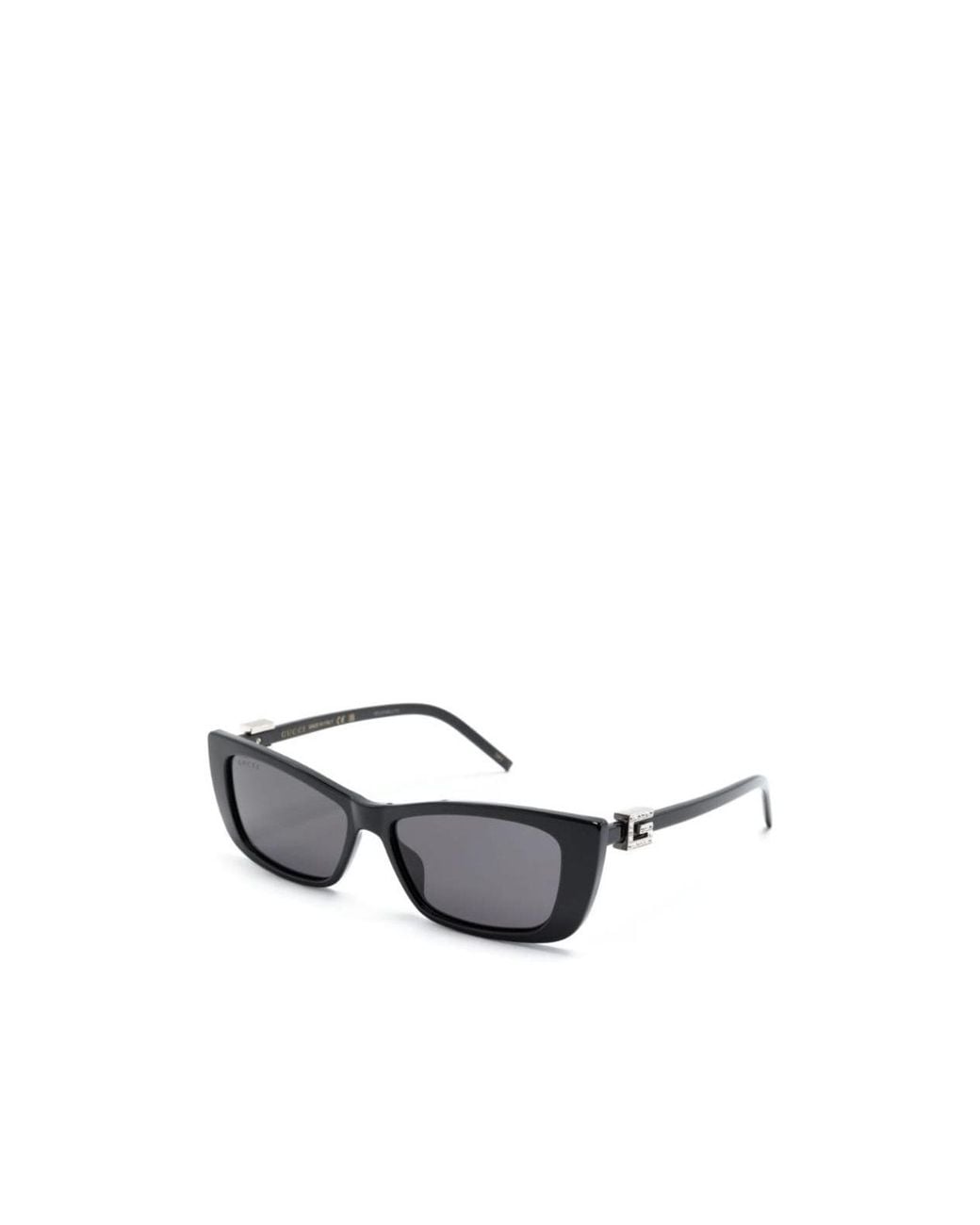 Gucci White Eyewear Cat-Eye Frame Sunglasses