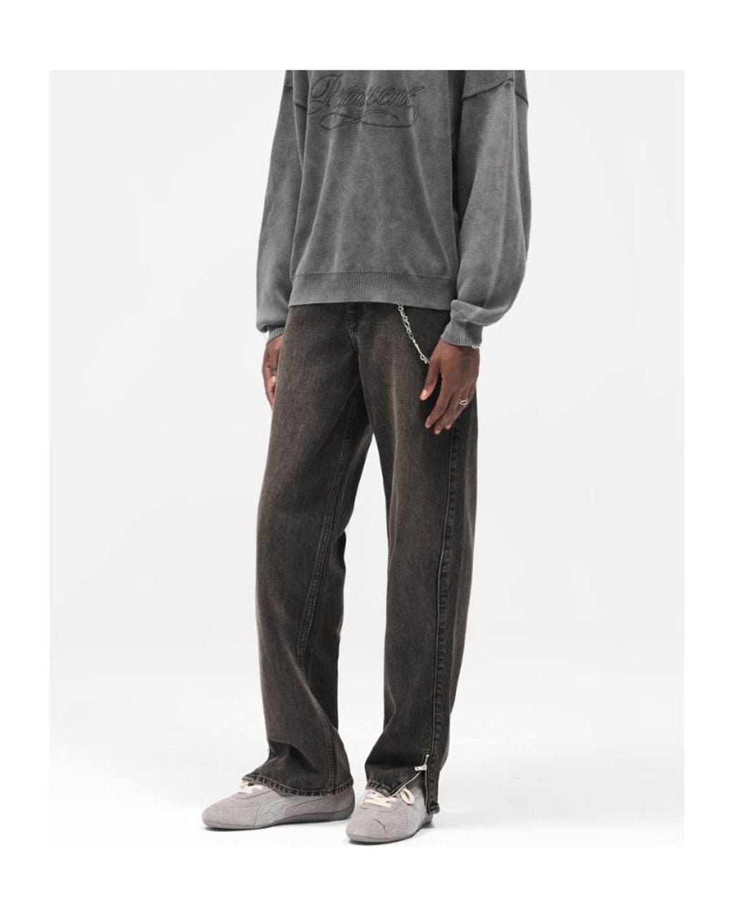 Represent Gray R 2 S Split-Leg Jeans for men