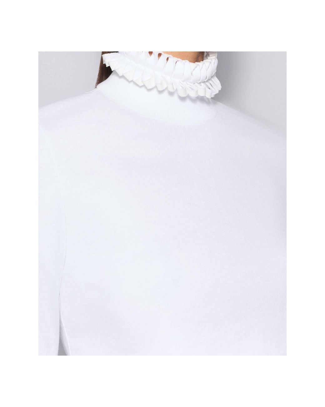 Alaïa White Alaïa Cropped T-Shirt