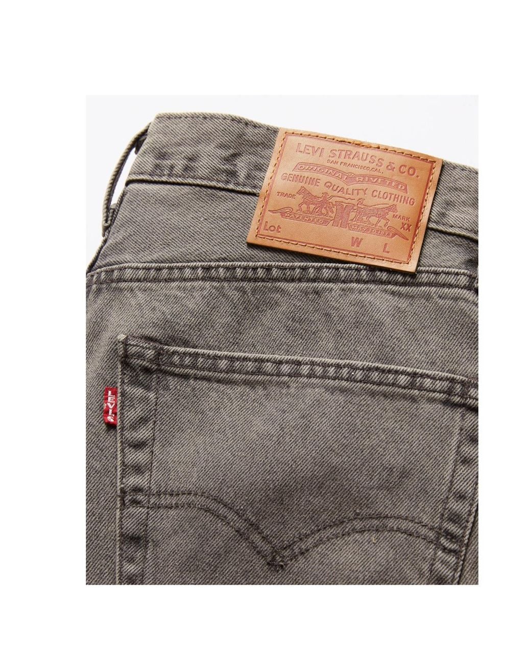 Levi's Gray 501 Original Fit Straight-Leg Jeans for men