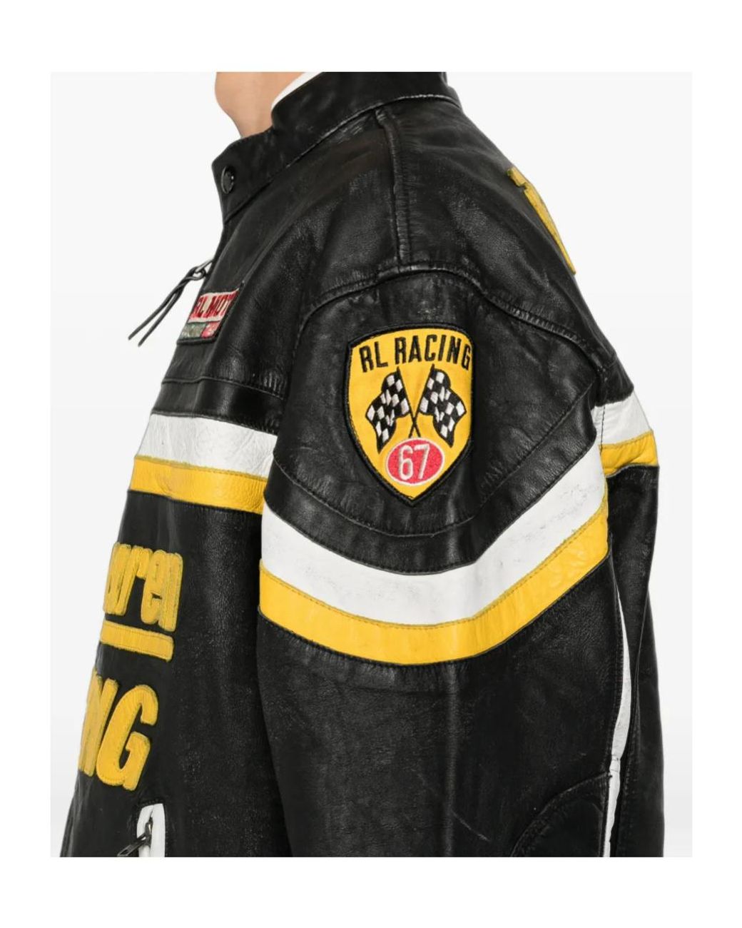Polo Ralph Lauren Black Zipped Moto Jacket for men