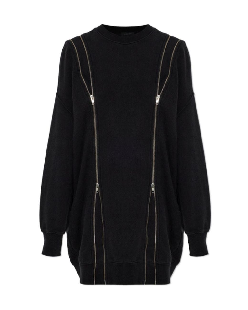 R13 Black Zipper-Front Dress