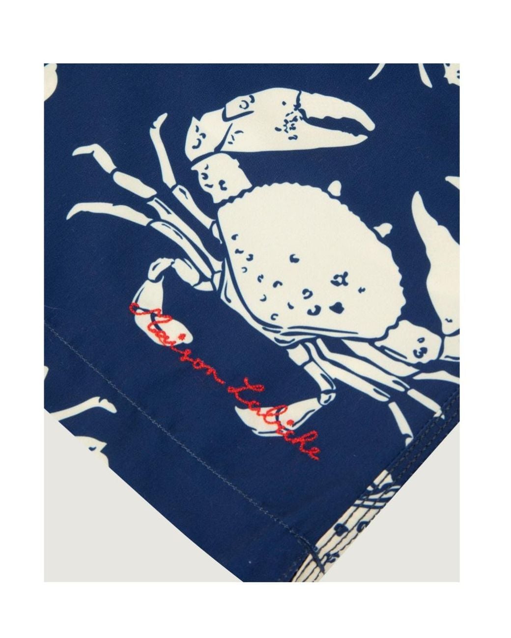 Maison Labiche Blue Print Swim Shorts for men