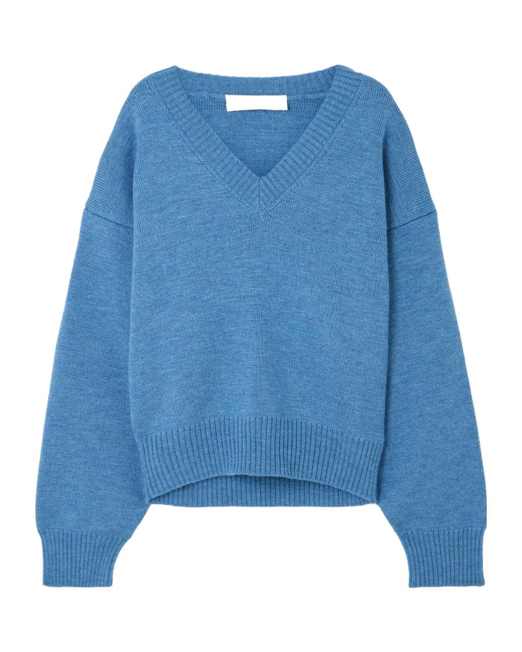 Rohe Blue V-Neck Wool Sweater