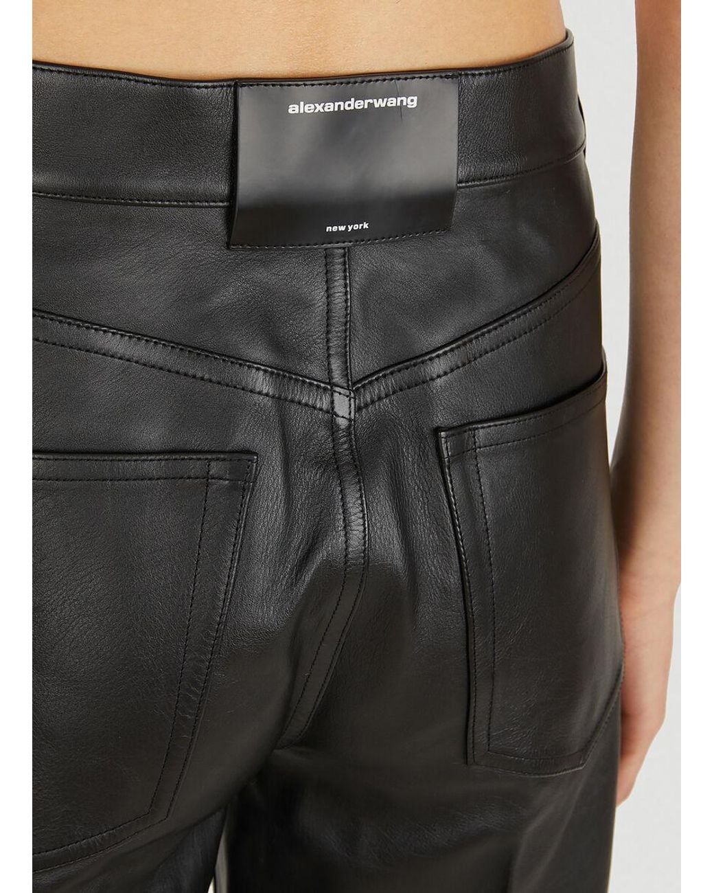 Alexander Wang Black Panelled Straight Leg Pants