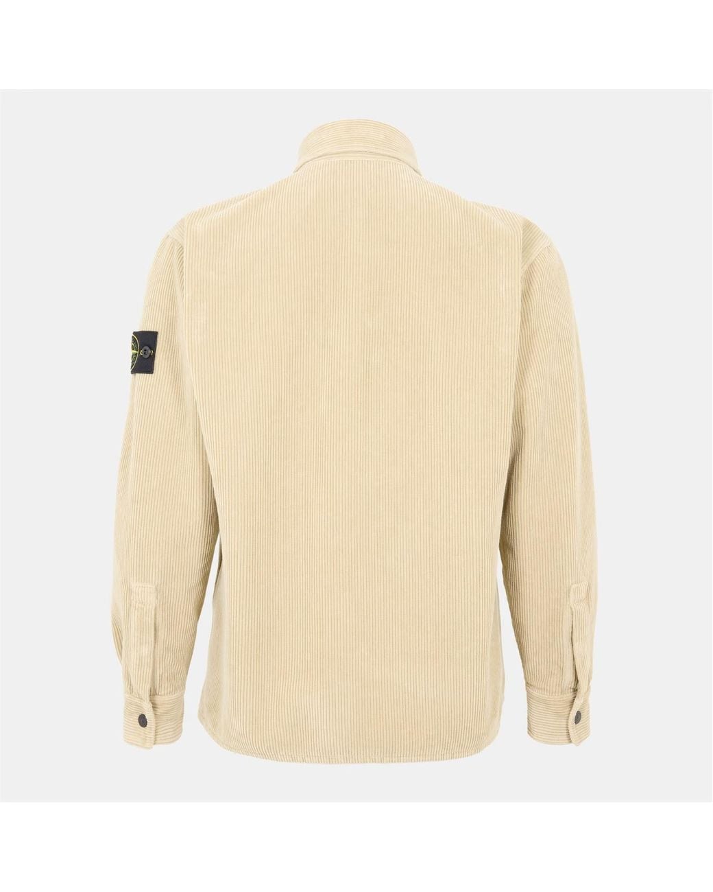 Stone Island Natural Corduroy Structured Overshirt for men