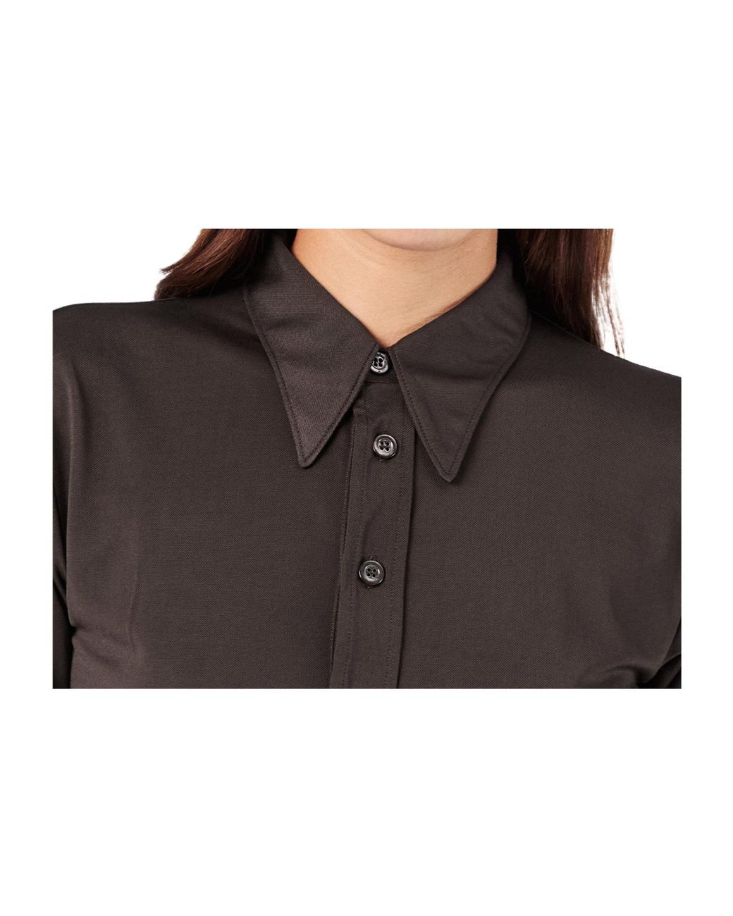 Maison Margiela Gray Dark Short-Sleeve Polo Top