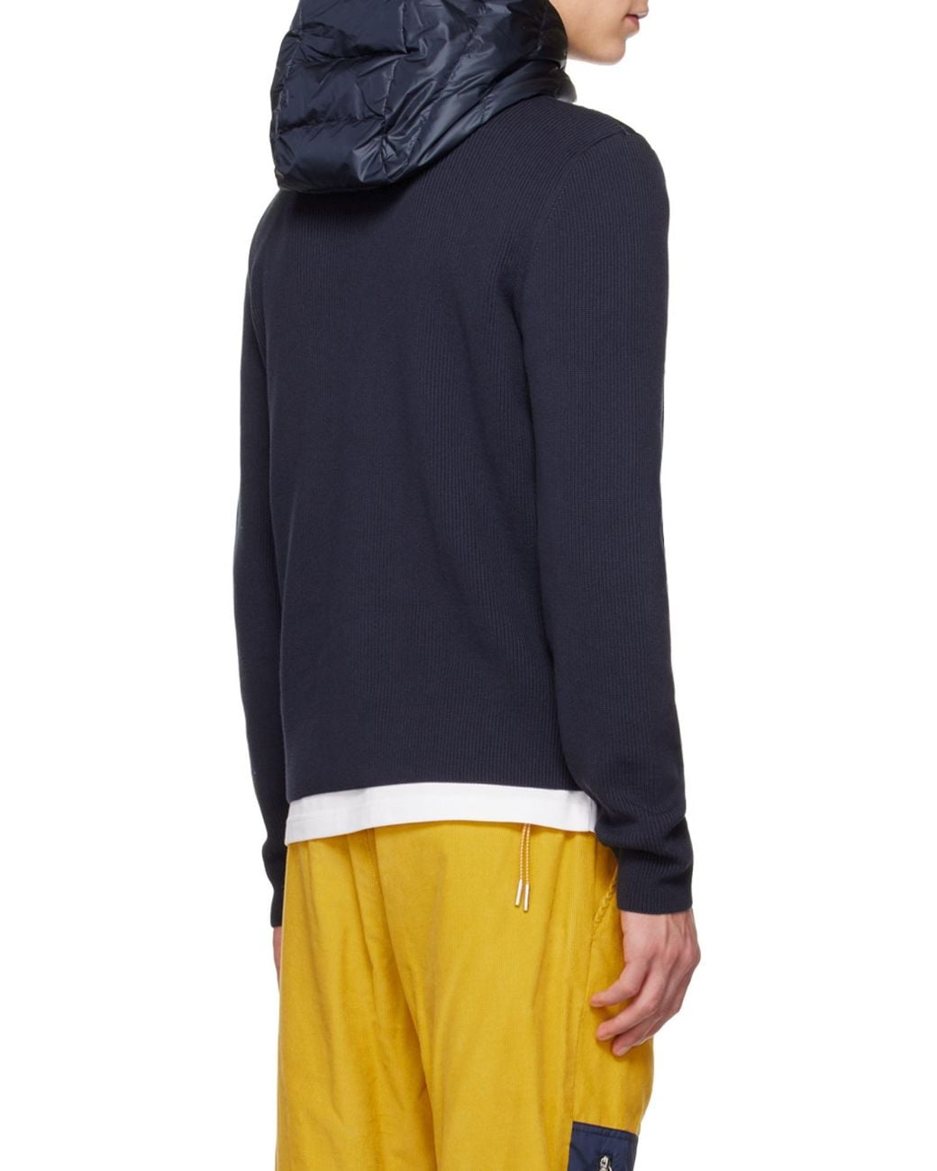 Moncler Blue Padded Hoodie for men