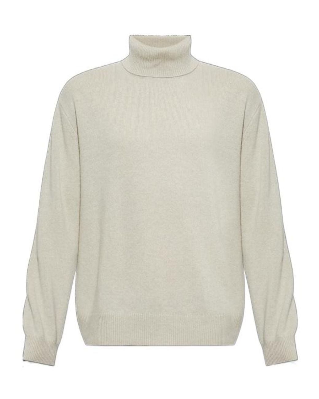 Lisa Yang White Faron Turtleneck Knitted Sweater for men