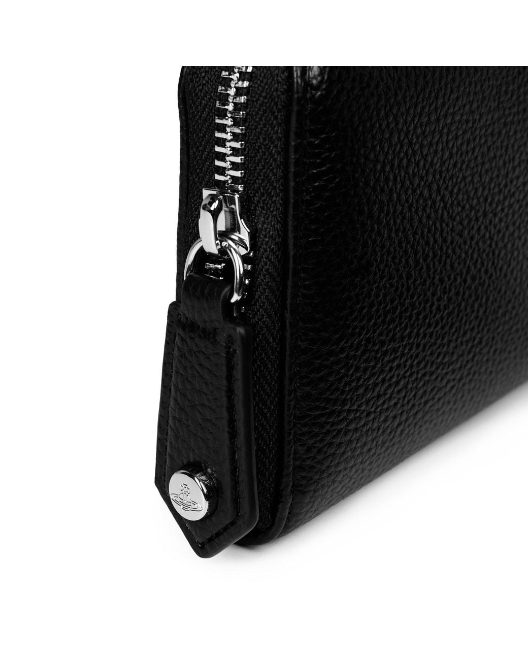Vivienne Westwood Black Saffiano Zip Round Wallet