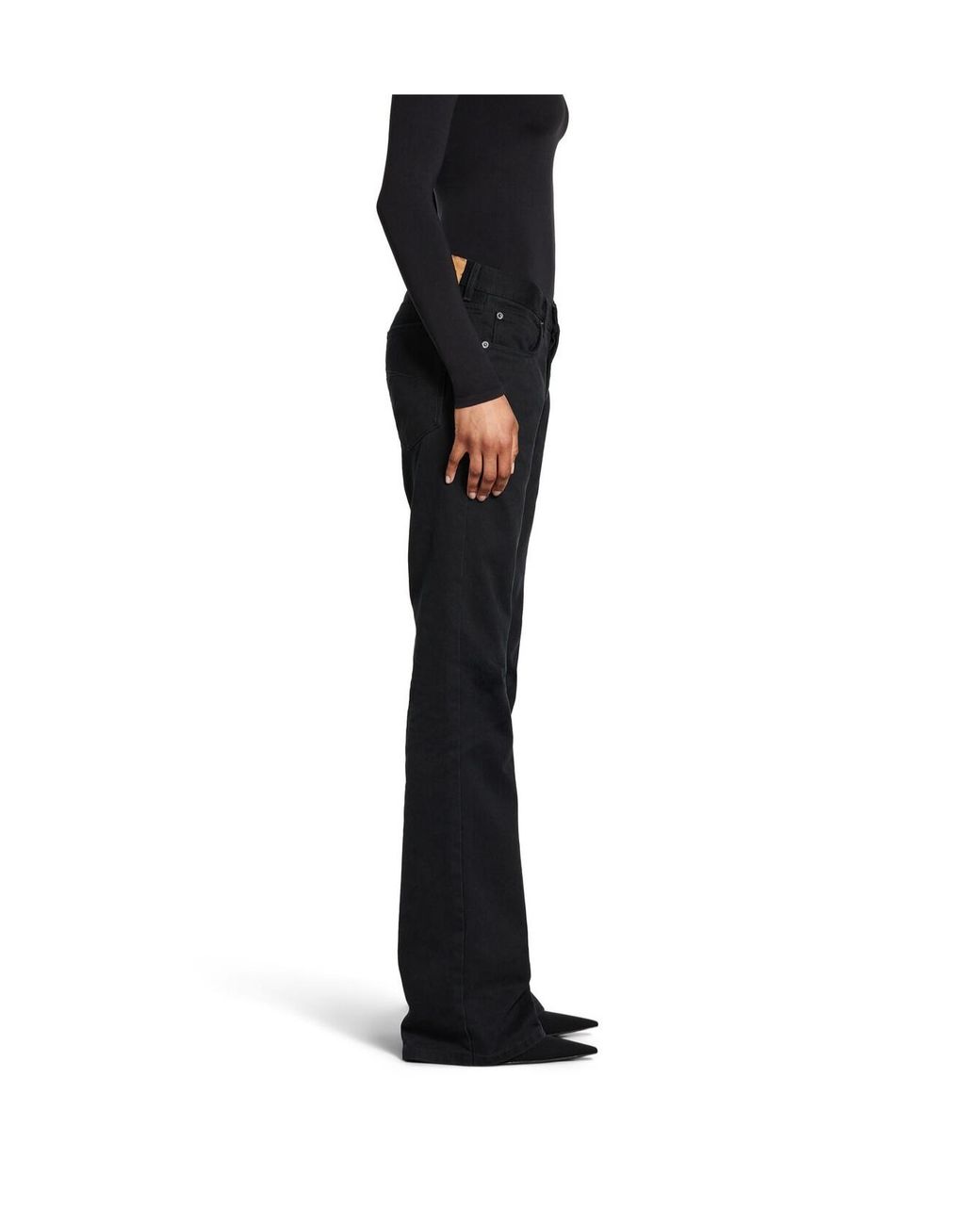 Balenciaga Black Mid-Waisted Straight-Leg Jeans