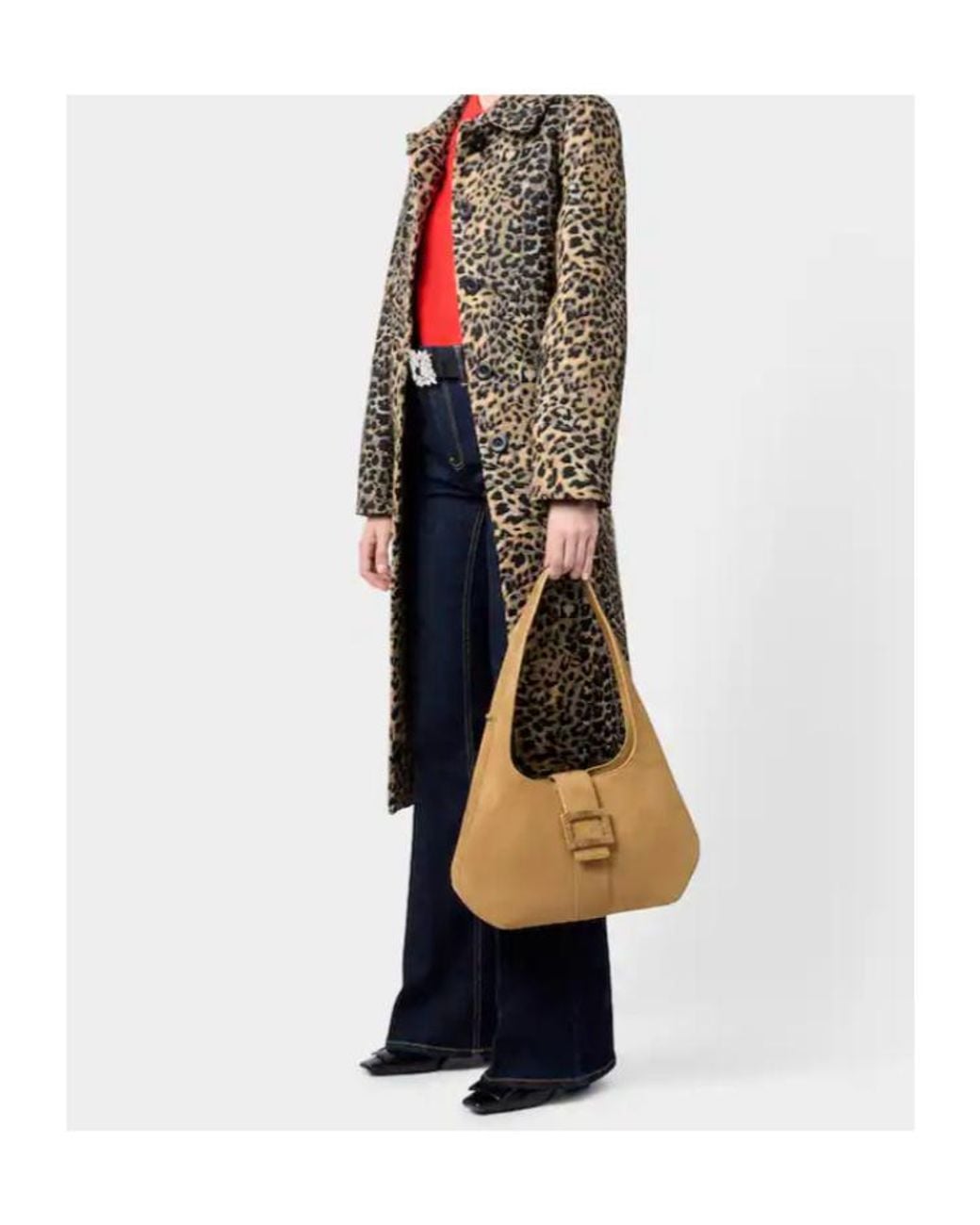 Roger Vivier Natural Belle Vivier Small Hobo Shoulder Bag