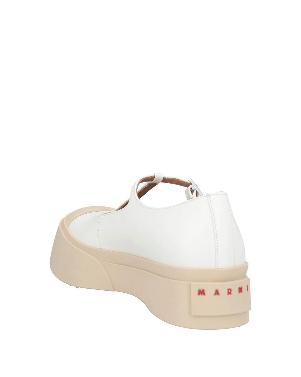 Marni Natural Minimalist Leather Casual Ballet Flats