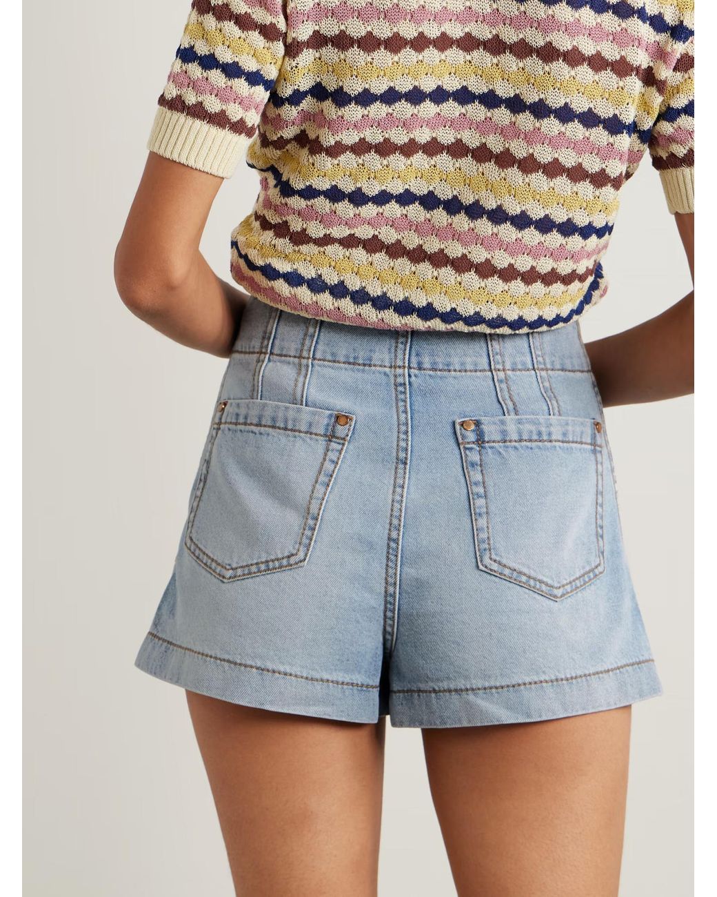 Zimmermann Blue Skylark Shorts