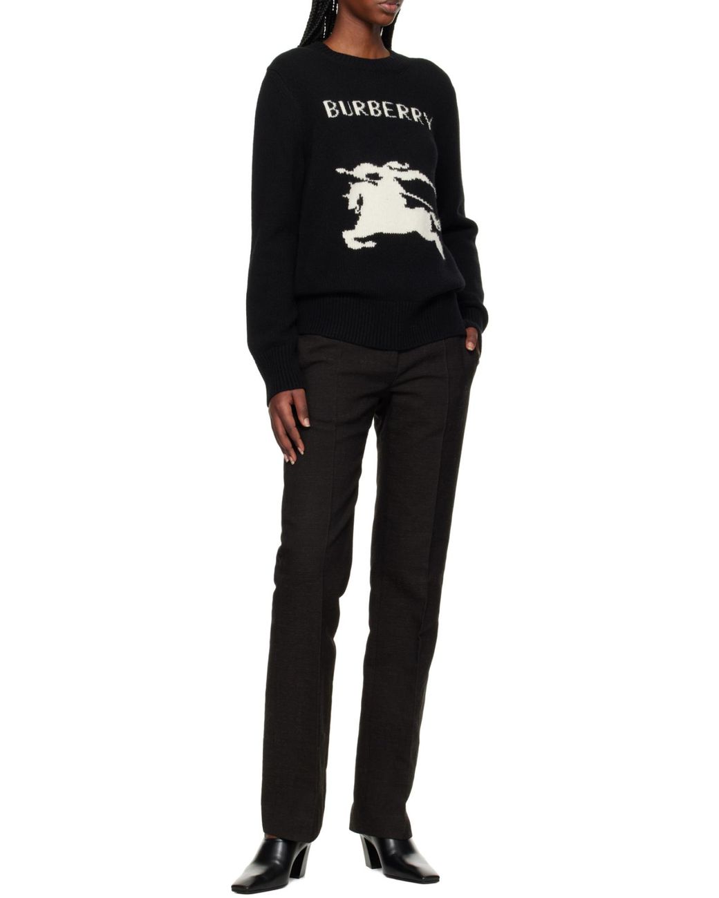 Burberry Black Luxurious Wool And Cashmere Blend