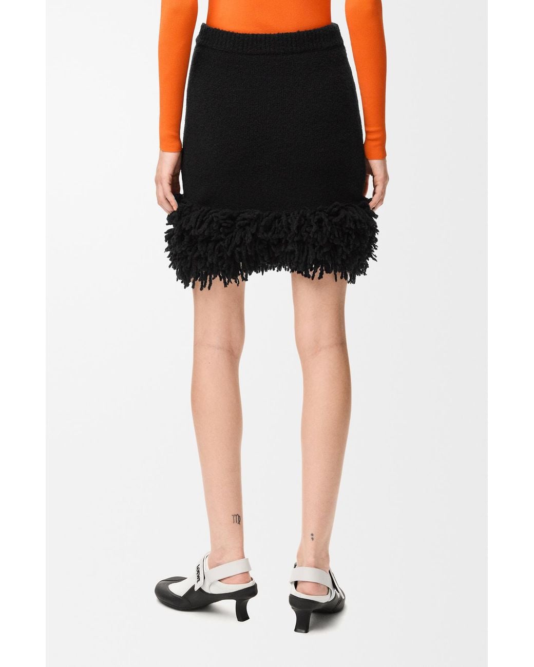 Loewe Black Elasticated Waist Slim Fit Skirt