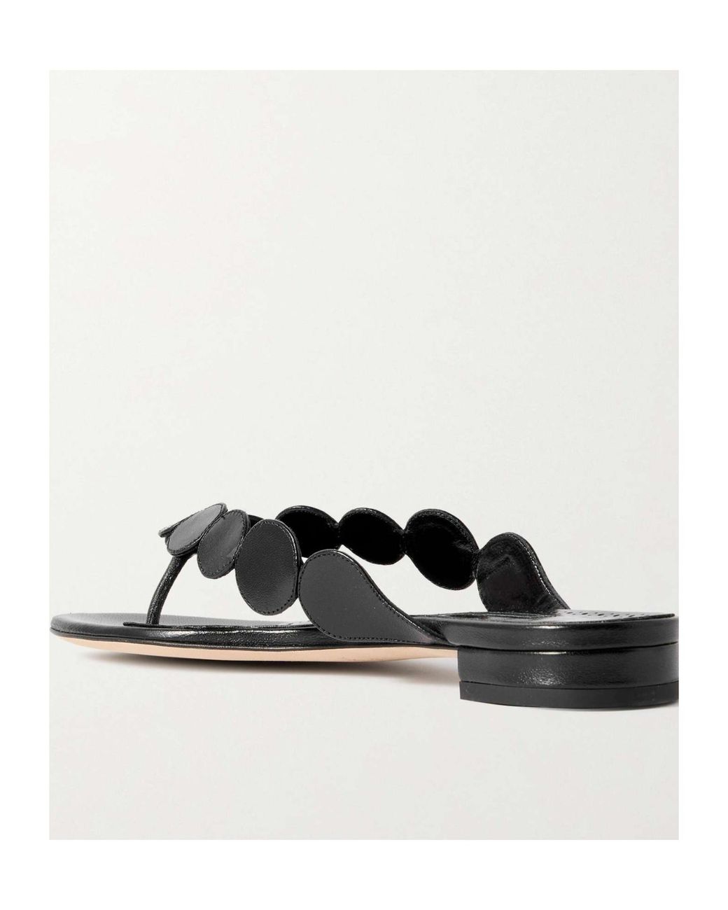 Manolo Blahnik White Round Toe Slippers