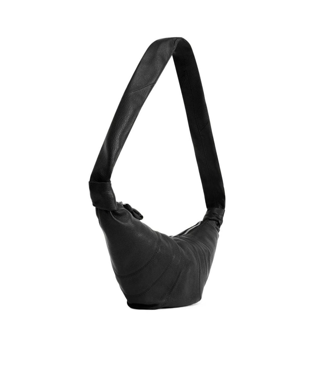 Lemaire Gray Croissant Zipped Medium Shoulder Bag