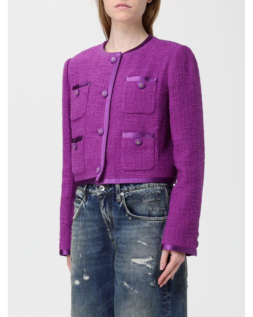 Dolce & Gabbana Purple Dolce & Gabbana Dolce & Gabbana Jacket
