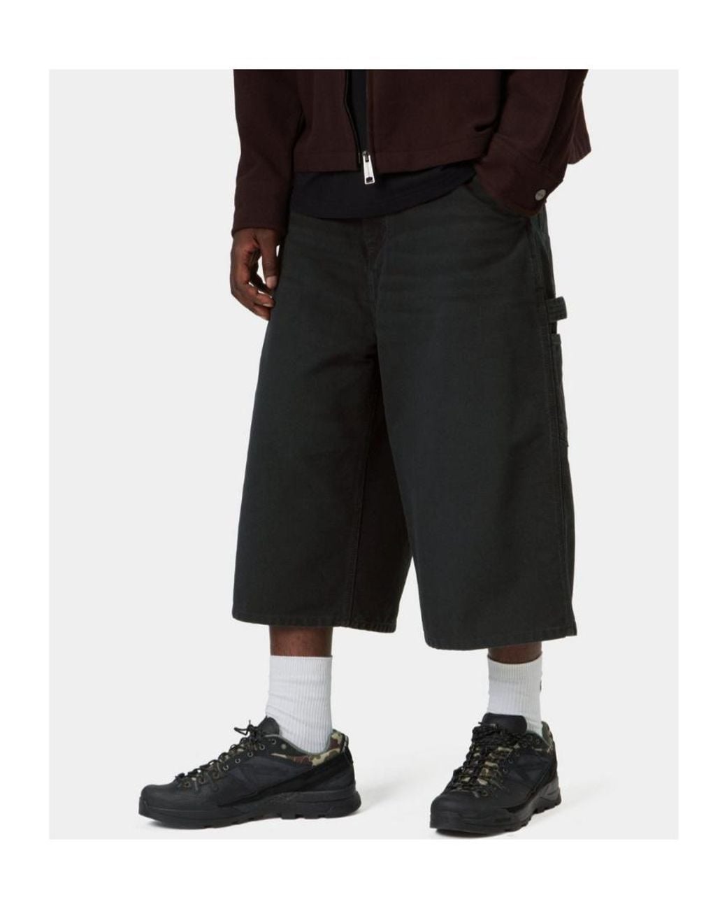 Carhartt Black Single Knee Canvas Shorts for men