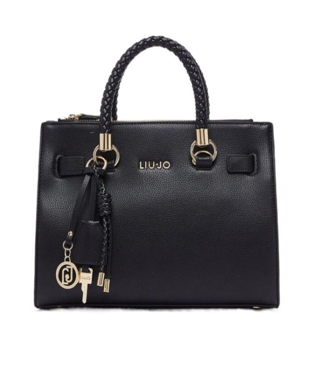Liu Jo Black Logo Lettering Small Satchel Bag