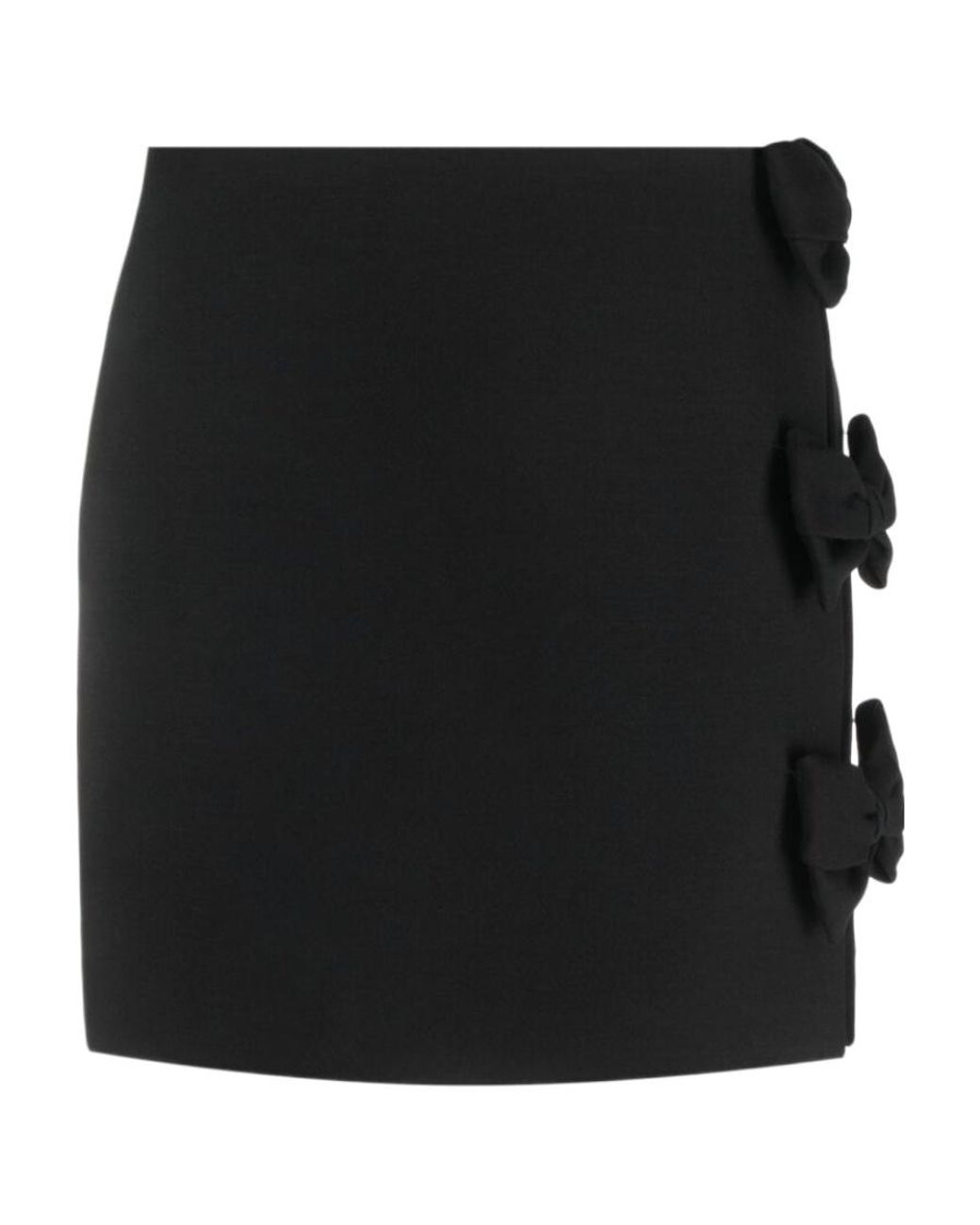 Valentino Black Bow Detailed Mini Skirt