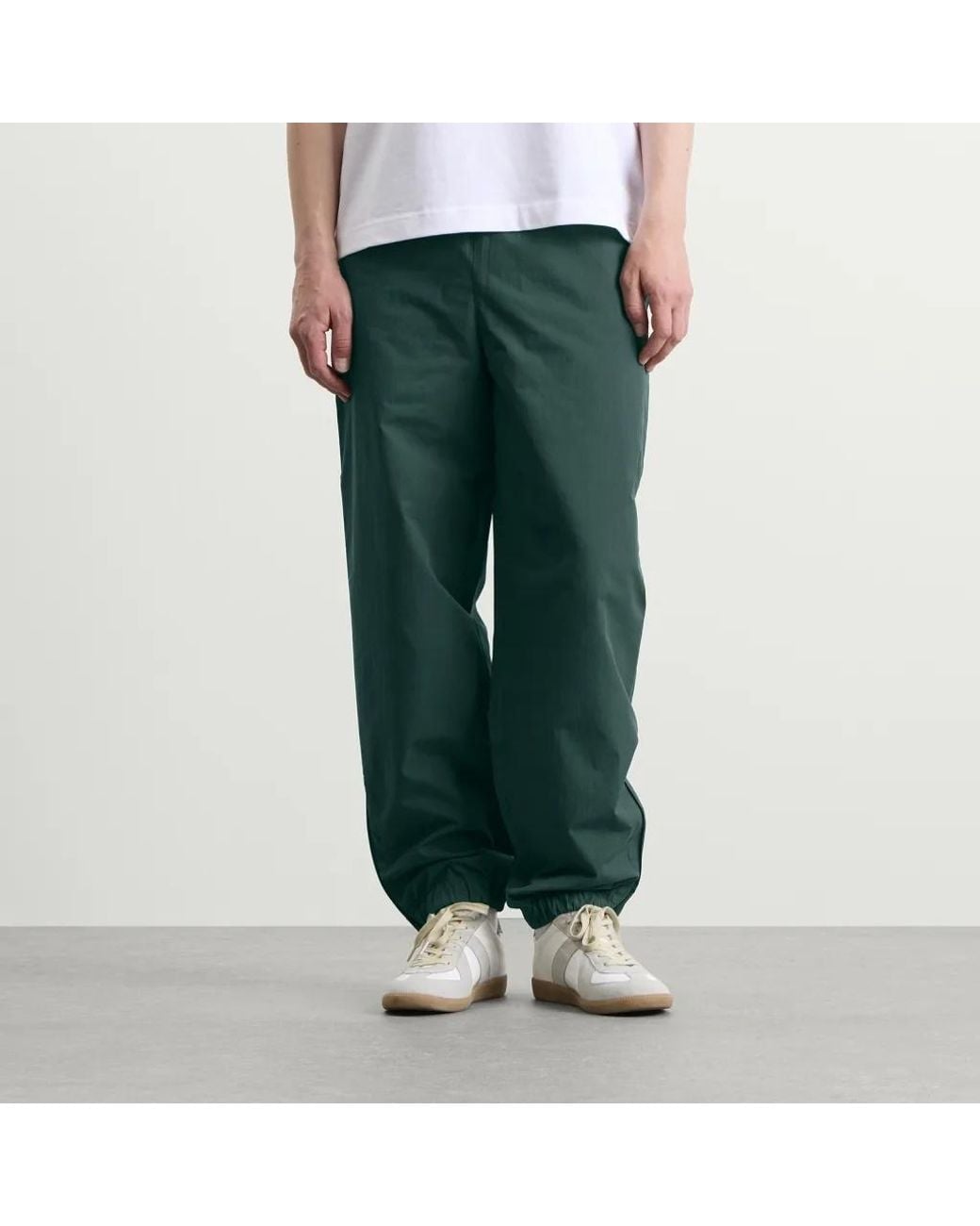 AMI Green Ami Logo Detailed Track Pants for men