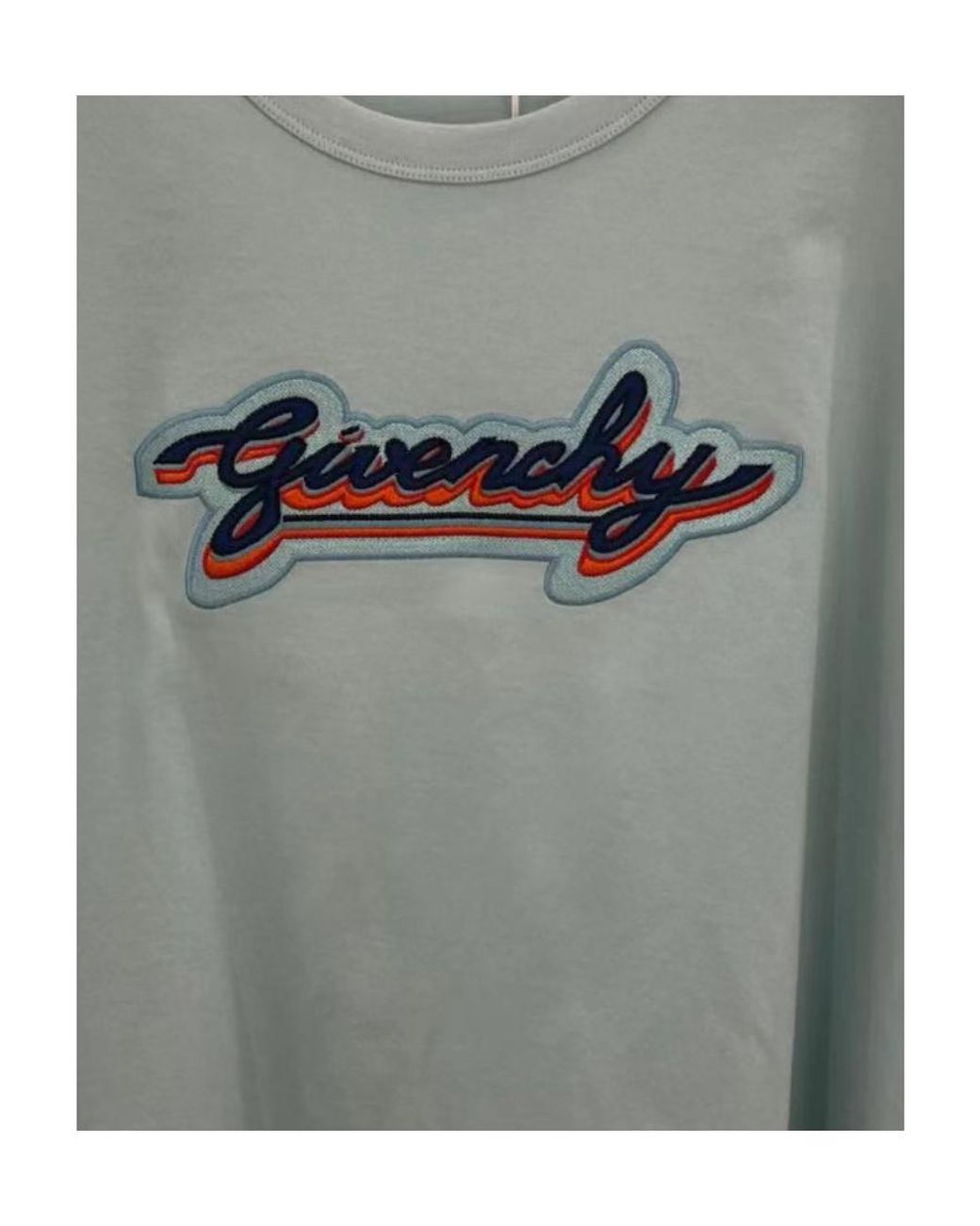 Givenchy Blue Embroidered Logo T-Shirt