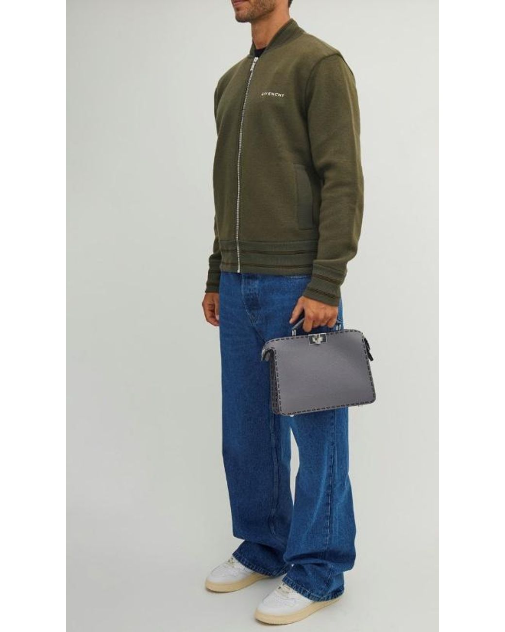 Fendi Black Small Peekaboo Tote Bag for men
