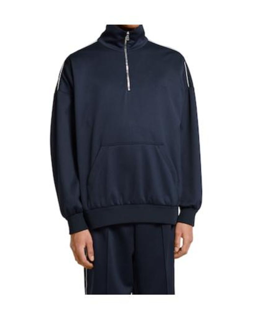 Gucci Blue Technical Jersey Sweatshirt With Embossed Logo for men