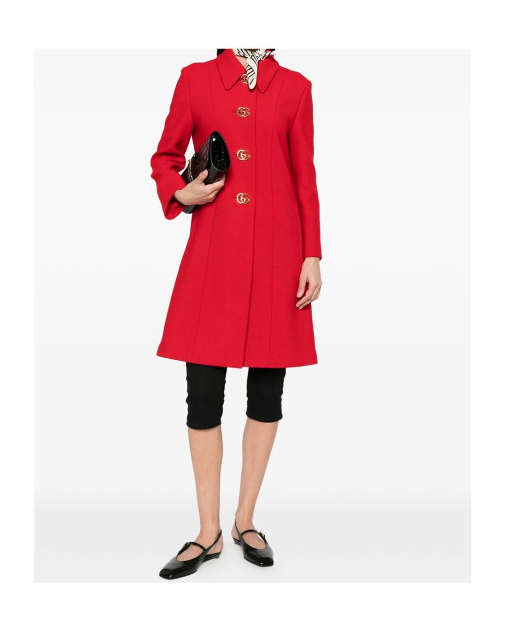 Gucci Double G Button Collared Coat