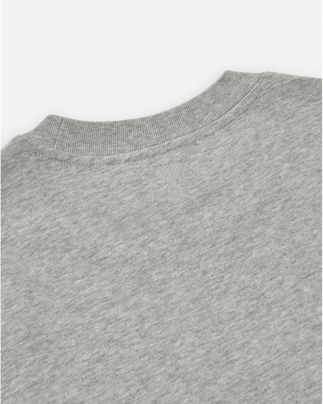AMI Gray Ami Long Sleeved Crewneck T-Shirt for men