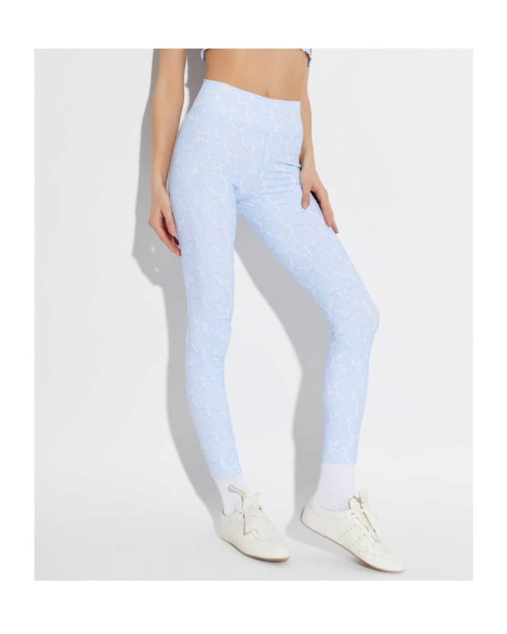 LoveShackFancy Blue Kimi High-Rise Performance Trousers