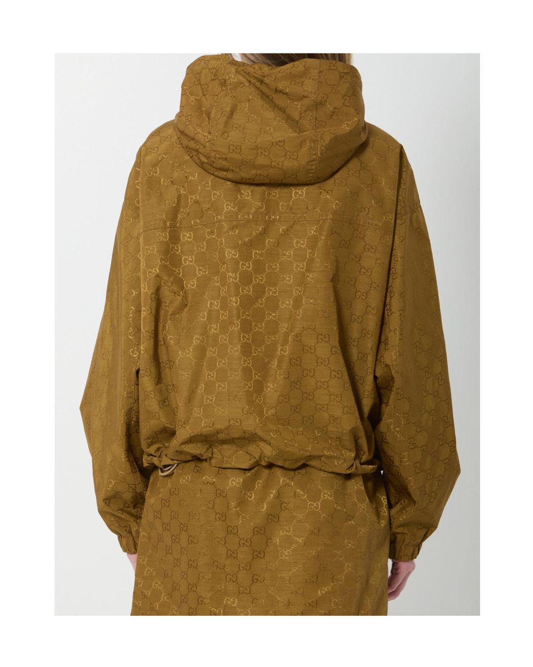 Gucci Brown Monogrammed Zip-Up Jacket