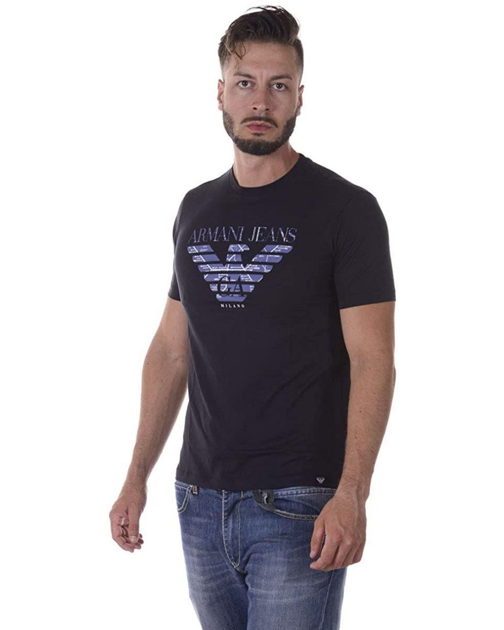 Armani Jeans Blue Logo T-Shirt for men