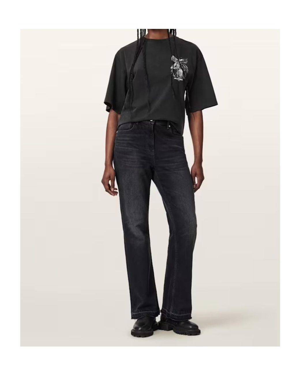 AllSaints Black Short-Sleeved T-Shirt