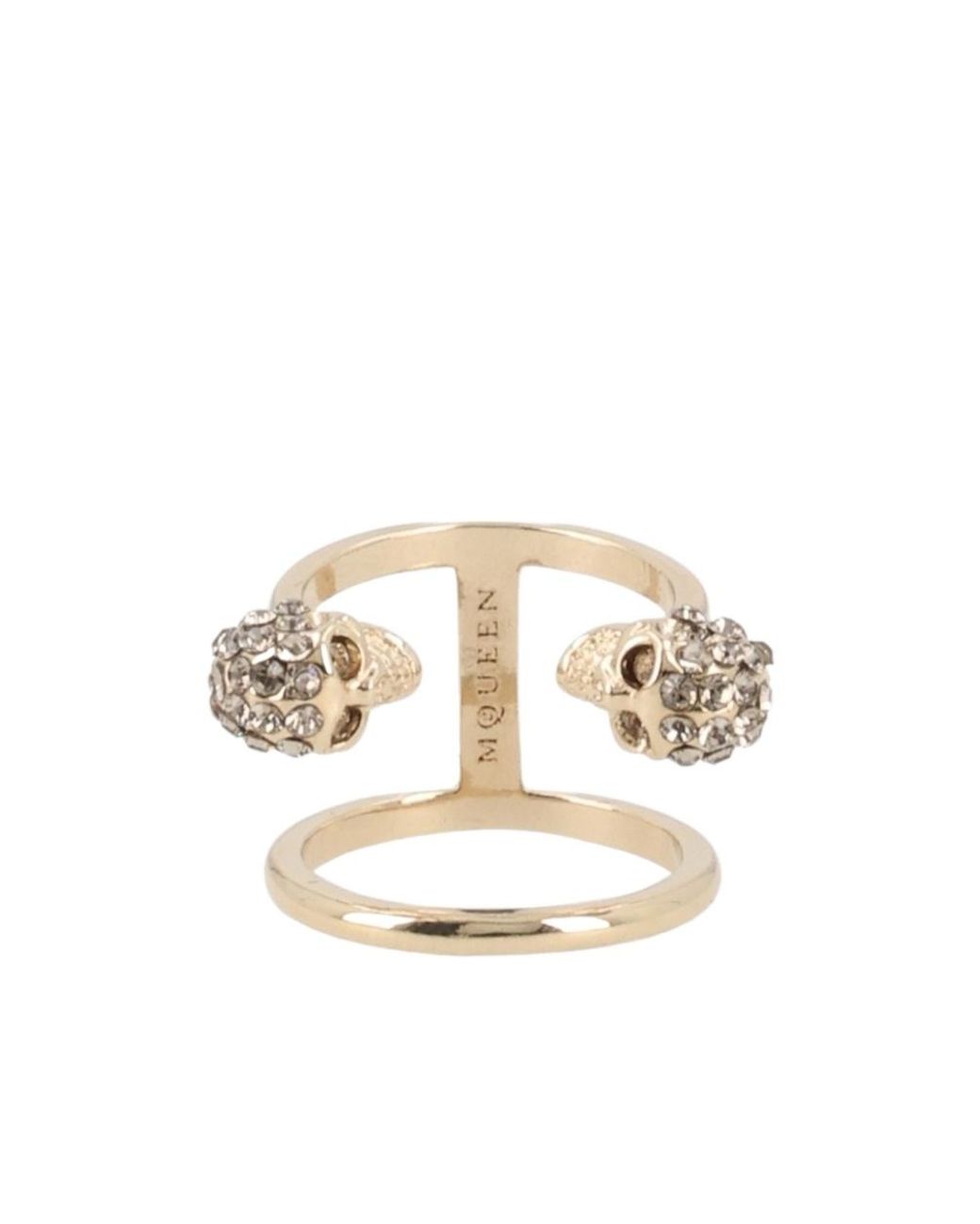 McQueen White Skull Embellished Ring