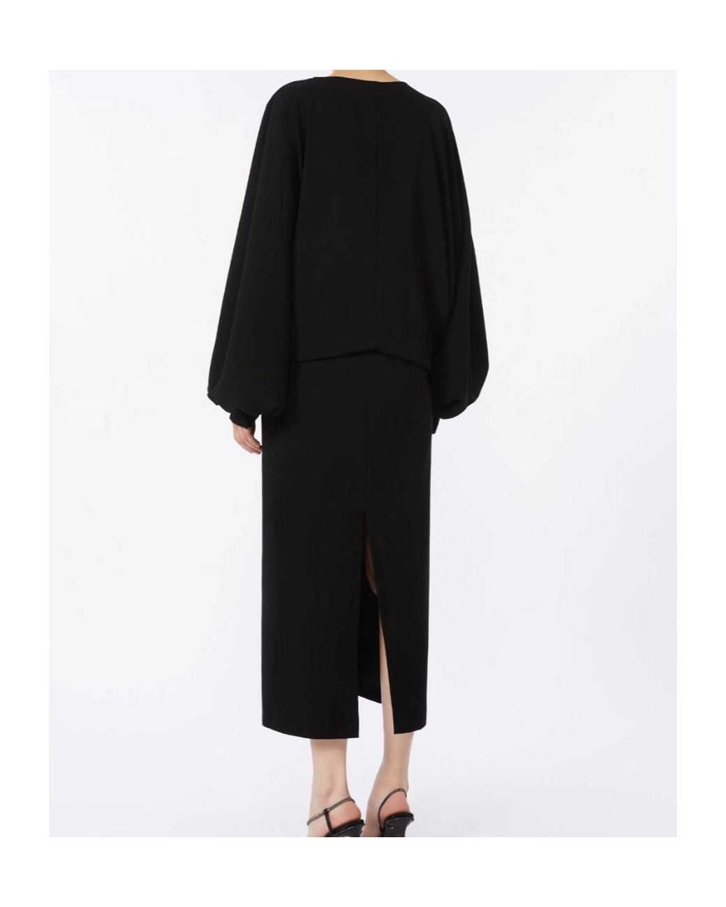 Max Mara Black Lightweight Cady Dress